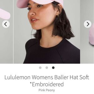 38$ Lululemon Women’s new tags misty pink baller soft EmbroideryBaseball Cap